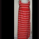Vintage Red 70's Maternity Dress Long Maternity Sundress