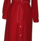 Ladies ❁ Vintage Vassarette Long Robe❁ Red ❁ Size 10❁VGC