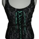 Ladies ❁ Tank Style ❁ Bustier ❁ Royal Bones ❁ BLACK Lace Floral❁SZ M ❁ EUC