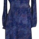 Paisley Purple & Pinks Vintage Mod Retro Print Nylon Wrap Robe Size Medium