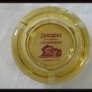 Vintage Amber Glass Round Ashtray Buscaglias Cocktails Italian Dinners