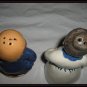 Unique Vintage Ceramic Old Man & Old Lady Salt & Pepper Shakers