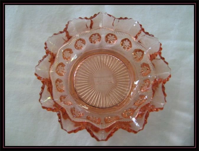 Pink Decorative Glass Small Candy Dish Made In England