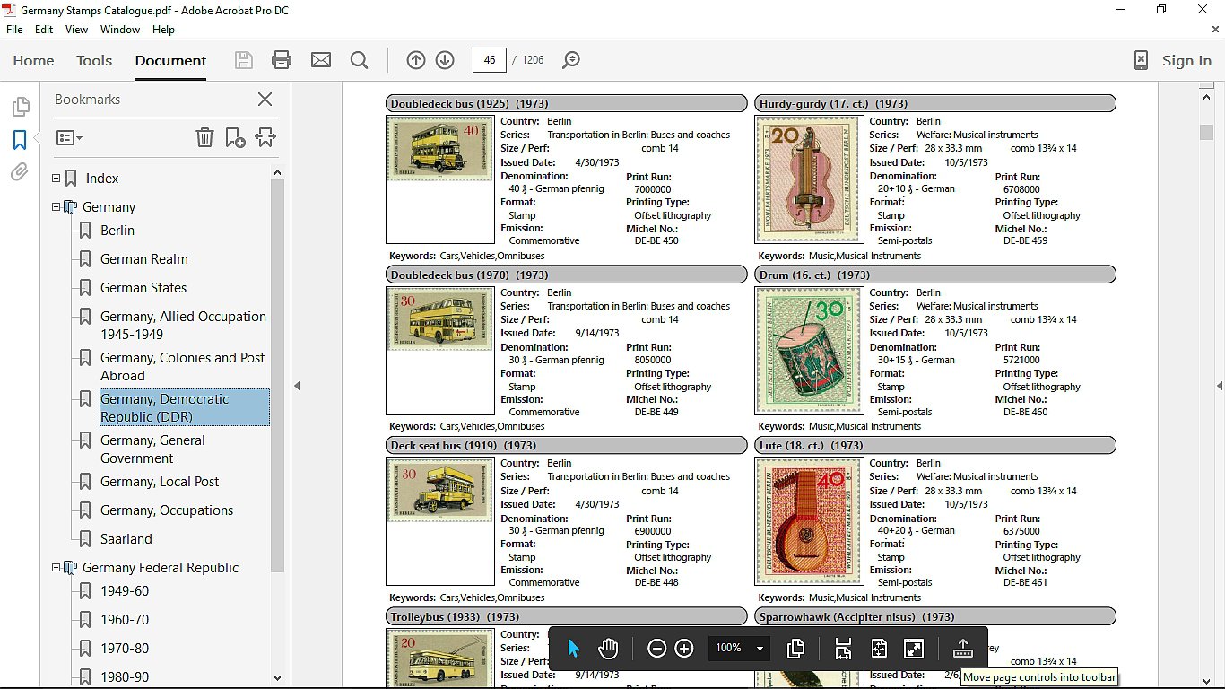 Germany Stamps Catalog 18492017