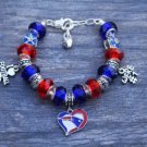 NE Patriots Bracelet, Patriots Jewelry, Patriots Gift, Football Bracelet