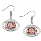 San Francisco 49ers Earrings, 49ers Jewelry, 49ers Gift, Football earrings