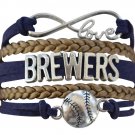 Milwaukee Brewers Bracelet, Brewers Jewelry, Brewers Gift, Baseball Bracelet