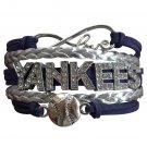 NY Yankee Rhinestone Bracelet, Yankee Jewelry, Yankee Gift, Baseball Bracelet