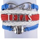Texas Rangers Bracelet, Rangers Jewelry, Rangers Gift, Baseball Bracelet
