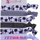 Soccer Hair Accessories, Soccer Hair Ties, No Crease Soccer Hair Elastics Set