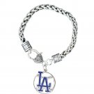 LA Dodgers Charm Bracelet, LA Dodgers Jewelry, Dodgers Gift, Baseball Gift