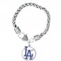 LA Dodgers Charm Bracelet, LA Dodgers Jewelry, Dodgers Gift, Baseball Gift