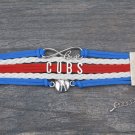 Kids Chicago Cubs Bracelet, Chicago Cubs Jewelry, Baseball Bracelet for Youth