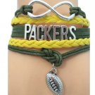 Green Bay Packers Bracelet, Packers Jewelry, Packers Gift, Football Bracelet