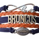 Denver Broncos Bracelet, Broncos Jewelry, Broncos Gift, Football Bracelet