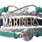 Seattle Mariners Bracelet, Mariners Jewelry, Mariners Gift, Baseball Bracelet