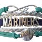 Seattle Mariners Bracelet, Mariners Jewelry, Mariners Gift, Baseball Bracelet