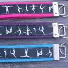 Gymnastics Wristlet Keychain Ring Keylette Lanyard Keylette Fob. Gymnastics Gift