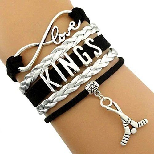 LA Kings Bracelet, Los Angeles Kings Jewelry, Hockey Bracelet, NHL Gift