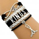 LA Kings Bracelet, Los Angeles Kings Jewelry, Hockey Bracelet, NHL Gift