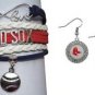 Red Sox Bracelet Jewelry Set, Boston Red Sox Bracelet & Red Sox Earrings