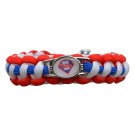 Philadelphia Phillies Paracord Bracelet, Philadelphia Phillies Jewelry, Baseball