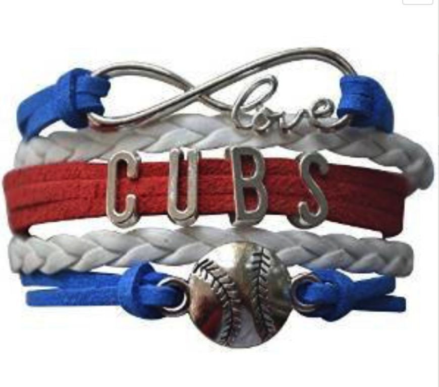Chicago Cubs Bracelet, Chicago Cubs Jewelry, Baseball Bracelet & Jewelry Gift