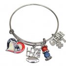 New England Patriots Bracelet, Patriots Jewelry & Womens Patriots Charm Bracelet