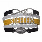 Pittsburgh Steelers Bracelet, Steelers Jewelry, Steelers Gift, Football Bracelet