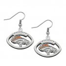 Denver Broncos Earrings- Silver Bronco Earrings, NFL Earrings, Broncos Jewelry