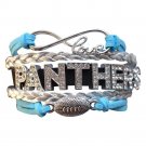 Carolina Panthers Bracelet - Rhinestone Carolina Panthers Jewelry, Football GIft