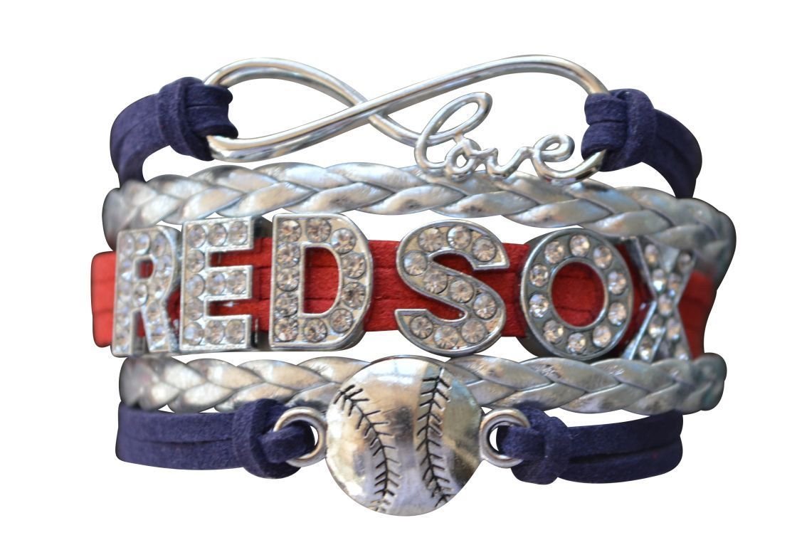 Boston Red Sox Rhinestone Bracelet, Red Sox Jewelry, Sox Gift, Baseball Bracelet