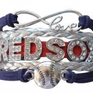 Boston Red Sox Rhinestone Bracelet, Red Sox Jewelry, Sox Gift, Baseball Bracelet