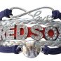 Boston Red Sox Rhinestone Bracelet, Red Sox Jewelry, Sox Gift, Baseball Bracelet
