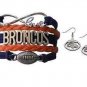 Denver Broncos Jewelry Set - Broncos Charm Bracelet & Earrings -Broncos Gift
