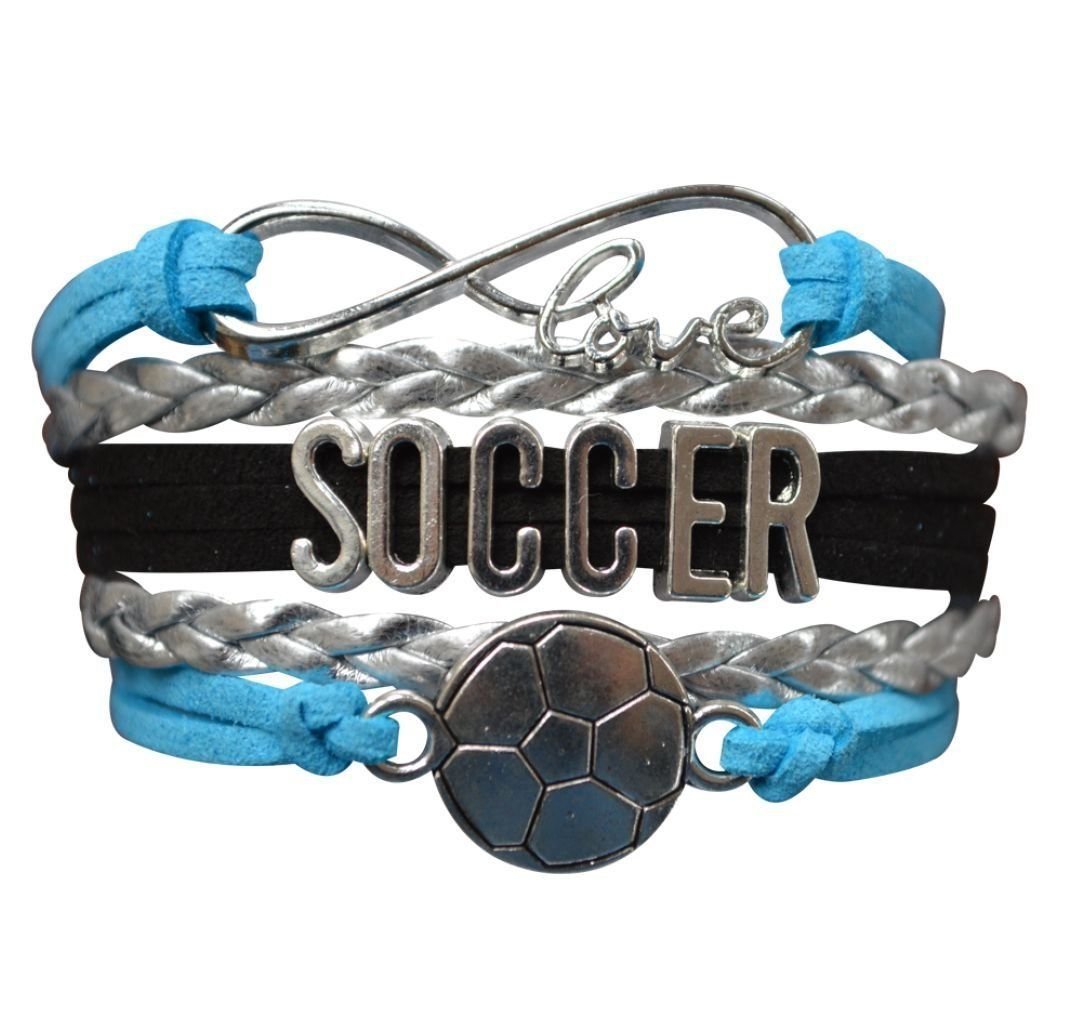 Blue Pink Soccer Bracelet