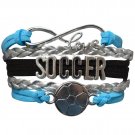 Blue Pink Soccer Bracelet