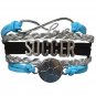 Blue Pink Soccer Bracelet