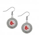 Boston Red Sox Earrings- Rhinestone Boston Red Sox Earrings For Boston Red Sox F