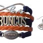 Denver Broncos Jewelry Set, Broncos Jewelry, Broncos Gift, Broncos Bracelet
