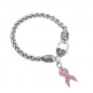 Breast Cancer Awareness Pink Ribbon Jewelry, Prink Ribbon Bracelet, Awareness