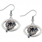 Miami Dolphins Earrings, Dolphins Jewelry, Dolphins Gift, Football Bracelet