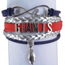 New York Giants Bracelet, New York Giants Jewelry & Infinity Charm Bracelet