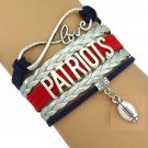 New England Patriots Bracelet, Patriots Jewelry & Womens Infinity Charm Bracelet