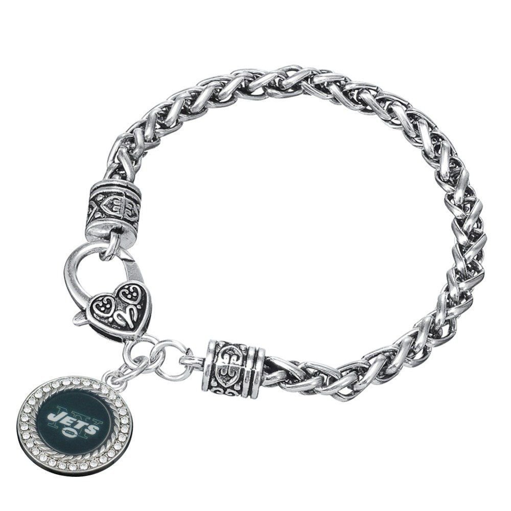 New York Jets Bracelet - Silver New York Jets NFL Bracelet & Jets Jewelry, Gift