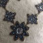 Gorgeous Vintage Inspired High Quality Flower Blue Stones Necklace