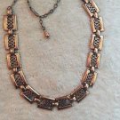 Gorgeous Vintage Signed Renoir Copper Bookchain Necklace