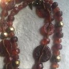 Stunning Coldwater Creek Asian Inspired Ornate Resin Bead Necklace