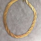 Beautiful Vintage Braided Goldtone Necklace