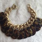 Gorgeous Vintage Retro Chunky Animal Print Dangle Beads Bracelet